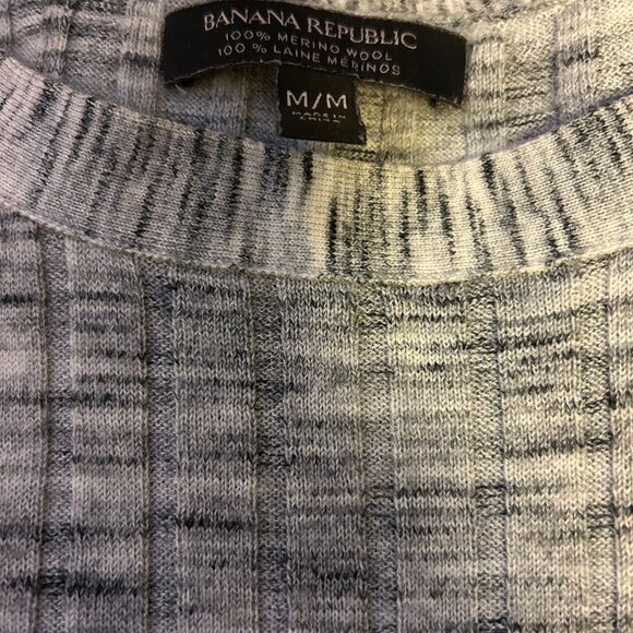 Banana Republic Women's 100% Merino Wool Ribbed Sweater - Grey* - US M - NWOT - Picture 3 of 5